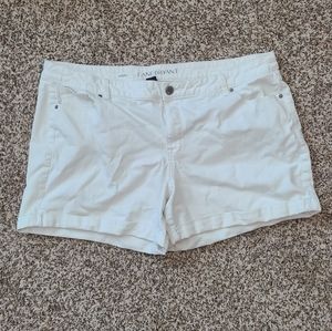 White denim shorts from Lane Bryant. Size 24
